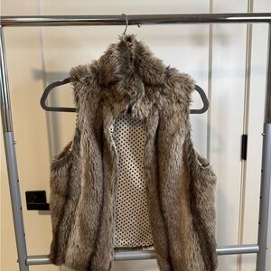 Forever 21 Faux Fur Vest - Brown